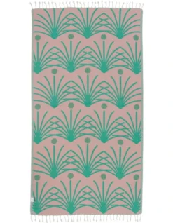 SANDCLOUD RETRO PALM TOWEL (WSFTOW128GRNRG)